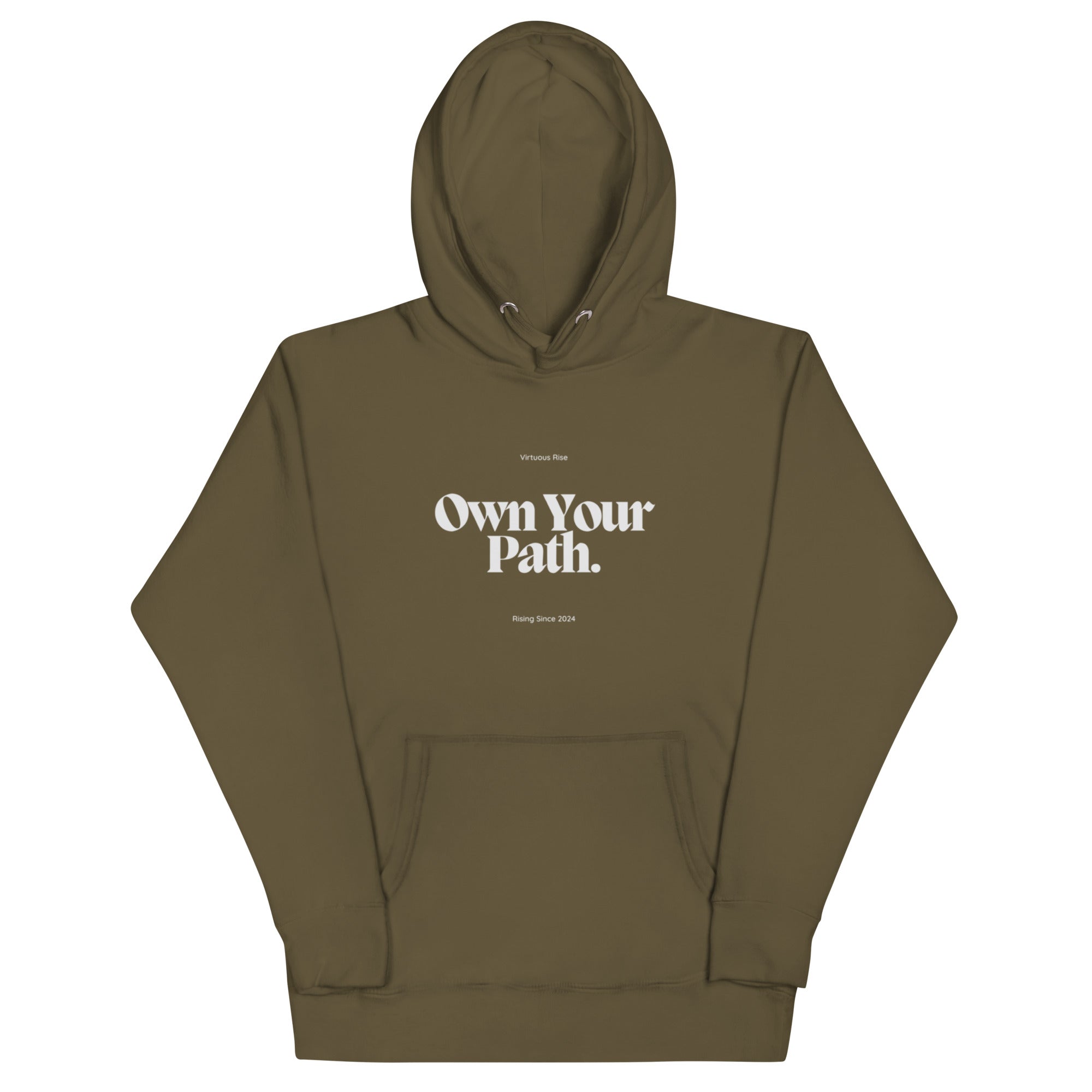 Motivational hoodie VirtuousRise Own Your Path design