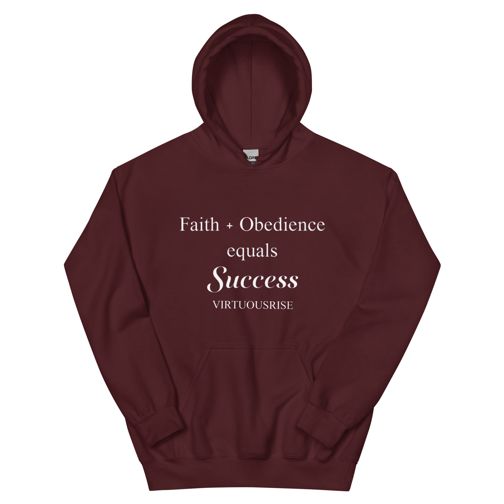 Premium Faith Obedience Success hoodie VirtuousRise motivational streetwear