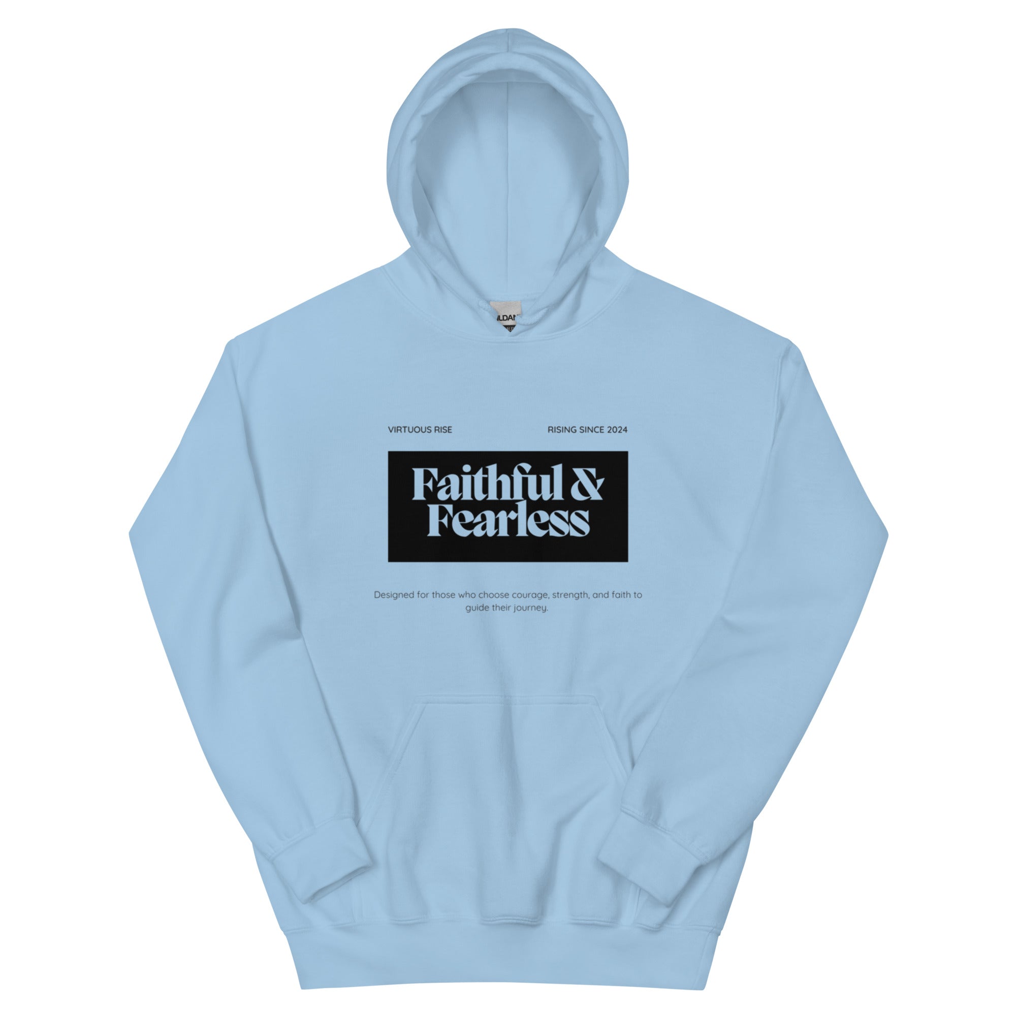 Premium Faithful and Fearless motivational hoodie VirtuousRise