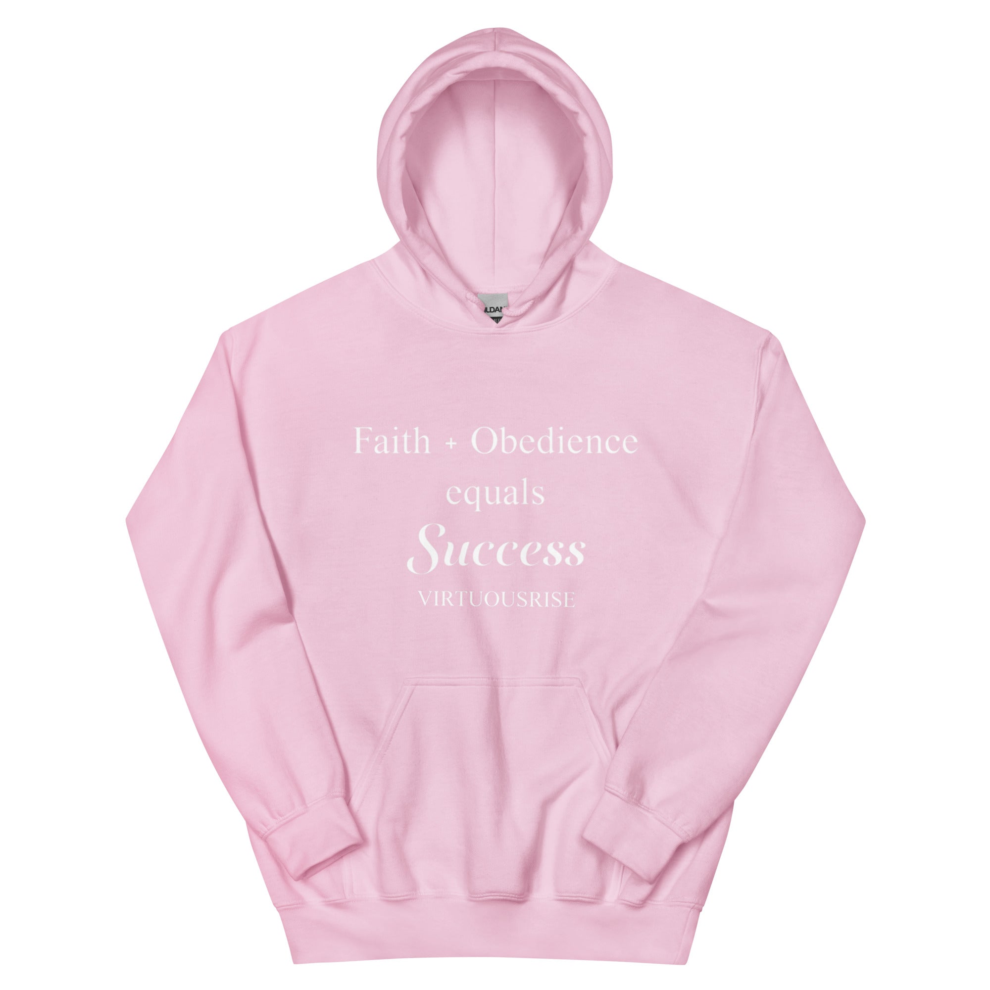 Premium motivational hoodie Faith Obedience Success VirtuousRise