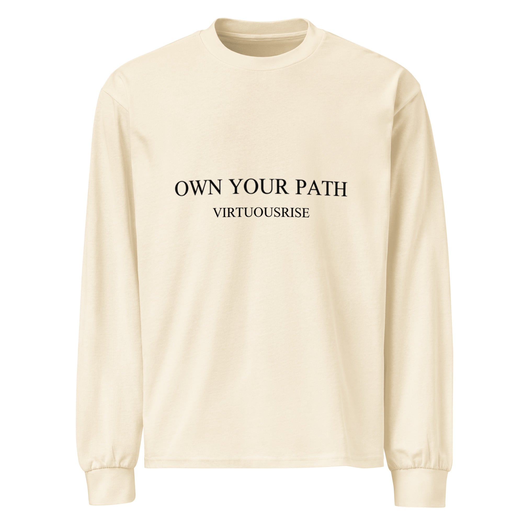 Purpose driven streetwear long sleeve shirt Own Your Path VirtuousRise