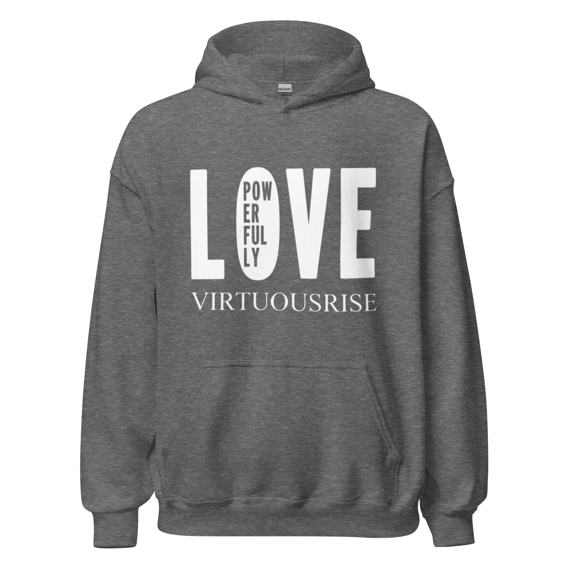 VirtuousRise Love Powerfully motivational streetwear hoodie