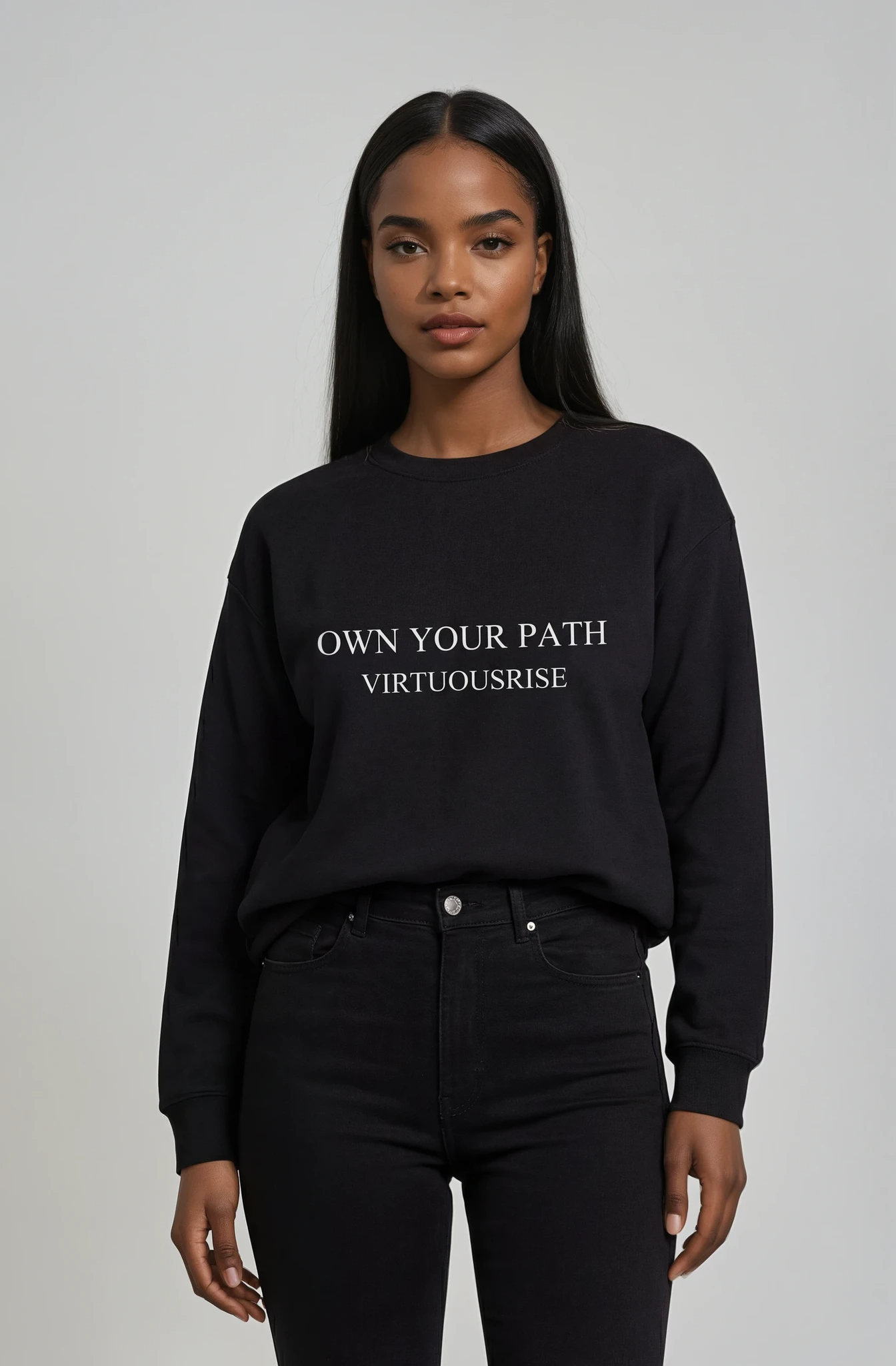 VirtuousRise Own Your Path motivational streetwear sweatshirt