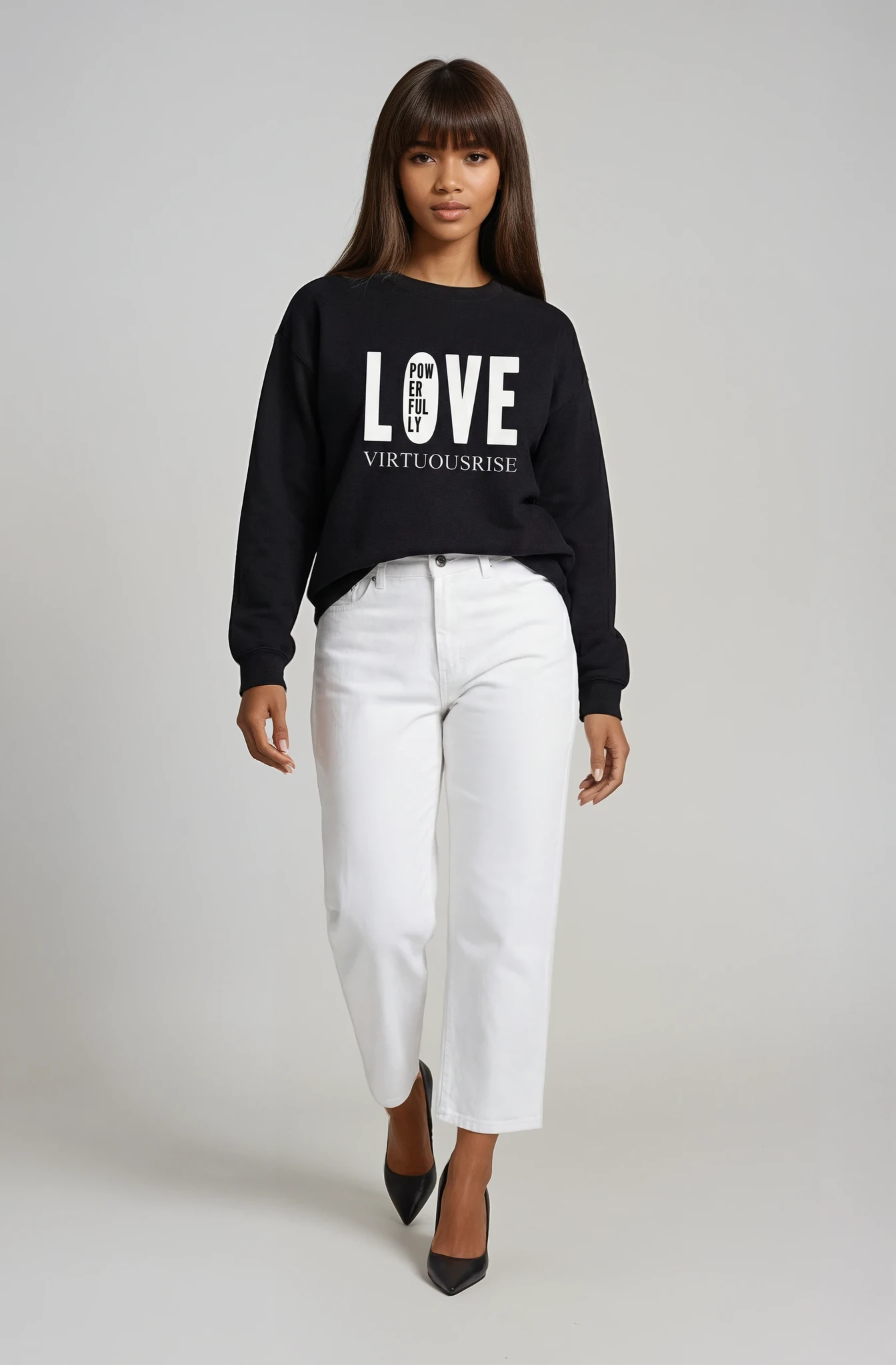 Love Powerfully motivational streetwear sweatshirt by VirtuousRise
