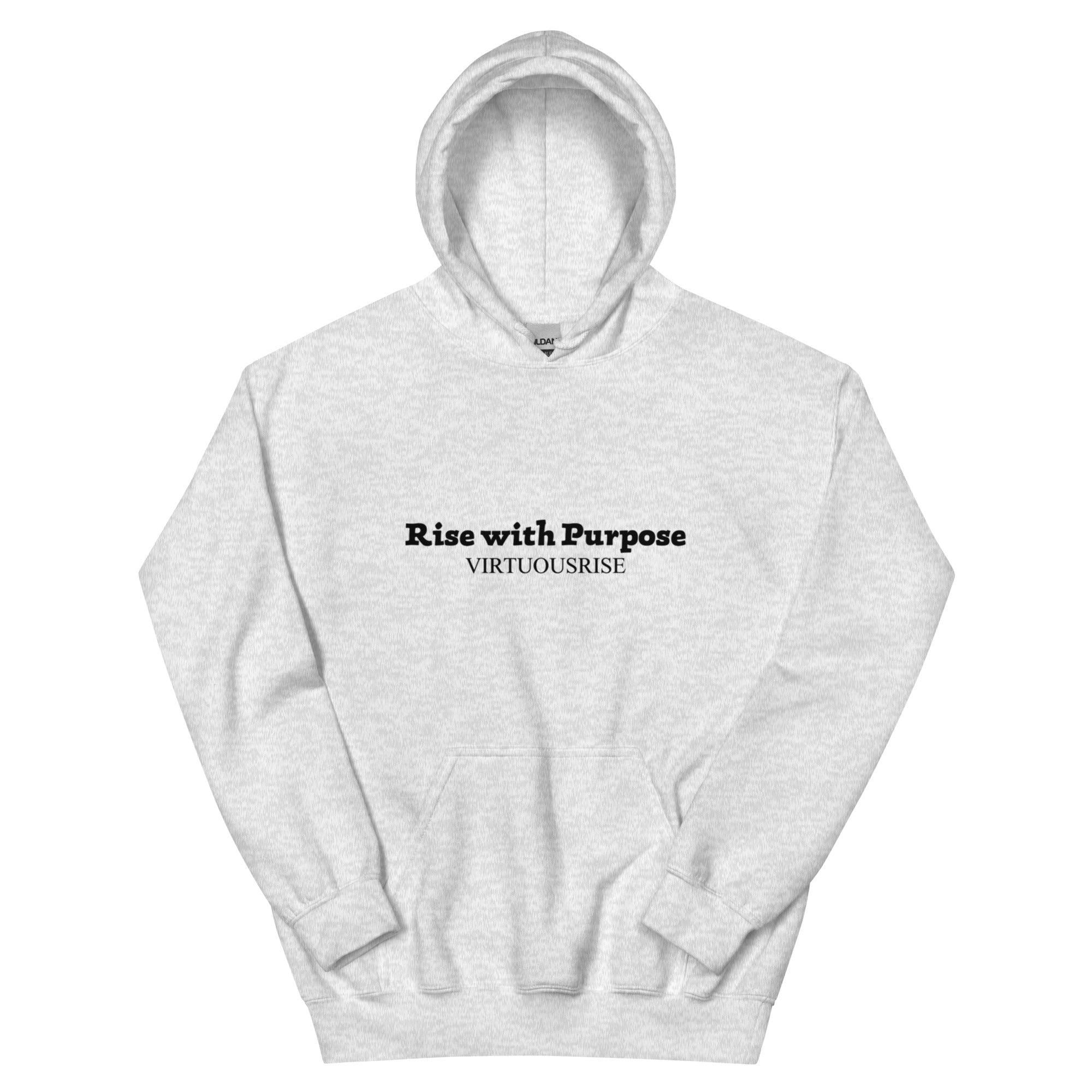 Premium motivational hoodie Rise With Purpose VirtuousRise