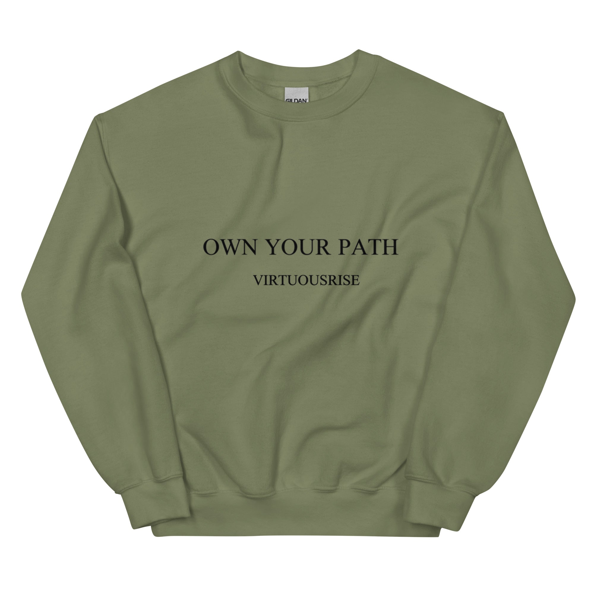 Premium motivational sweatshirt Own Your Path design VirtuousRise