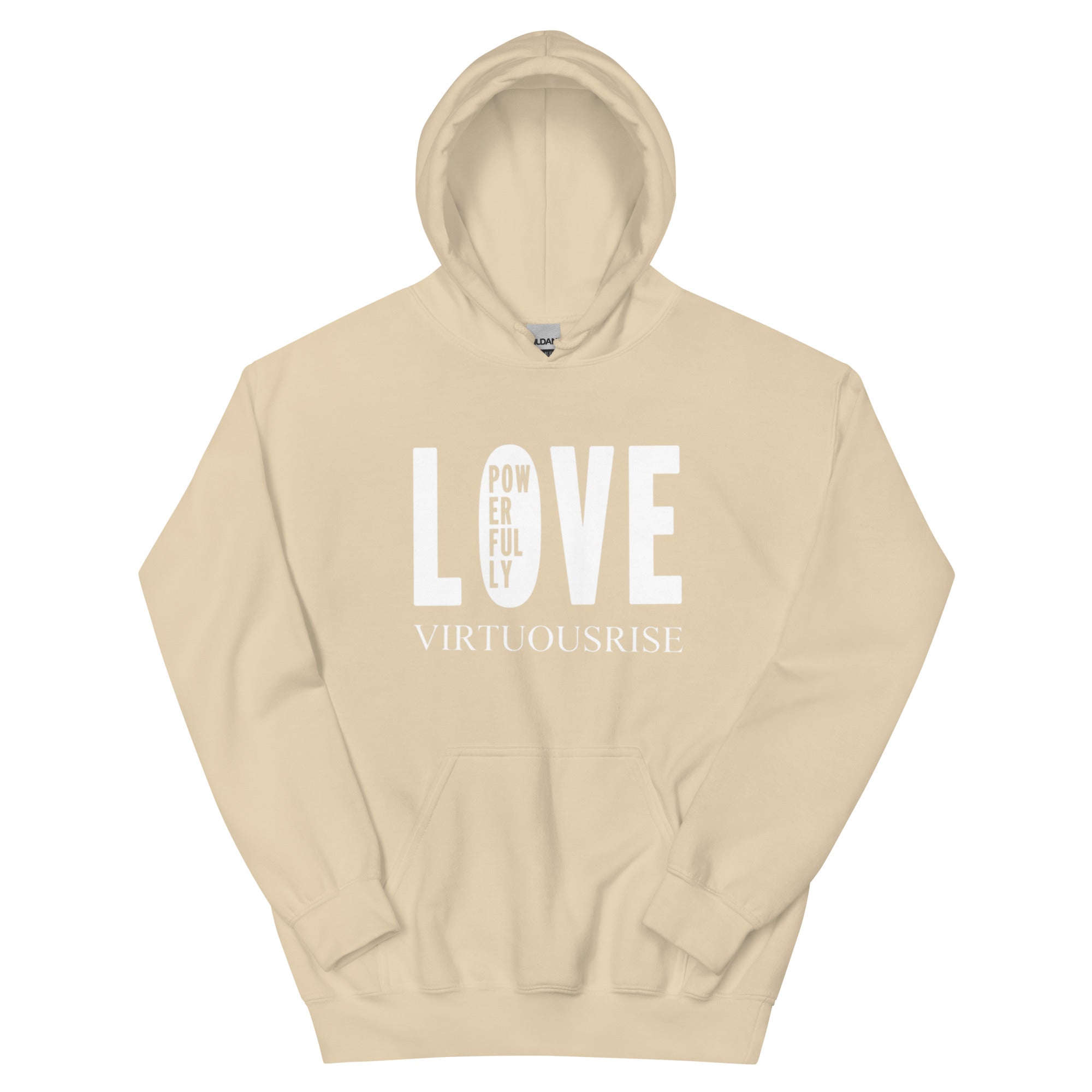 VirtuousRise Love Powerfully premium motivational hoodie
