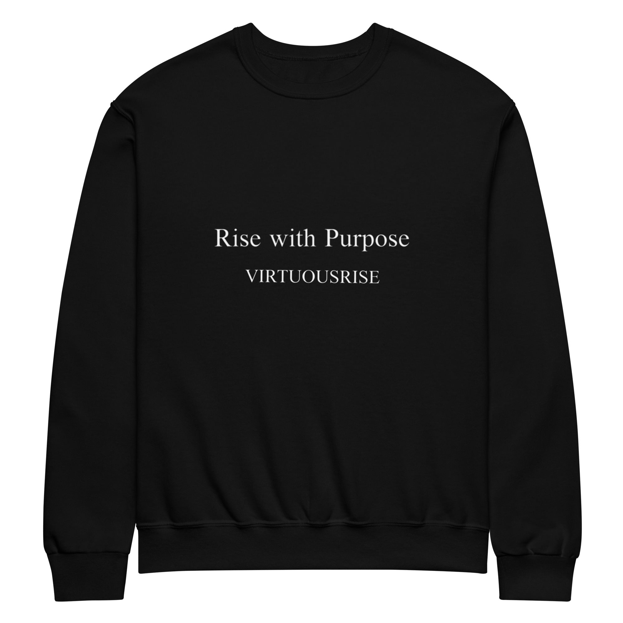 VirtuousRise Rise With Purpose motivational streetwear sweatshirt
