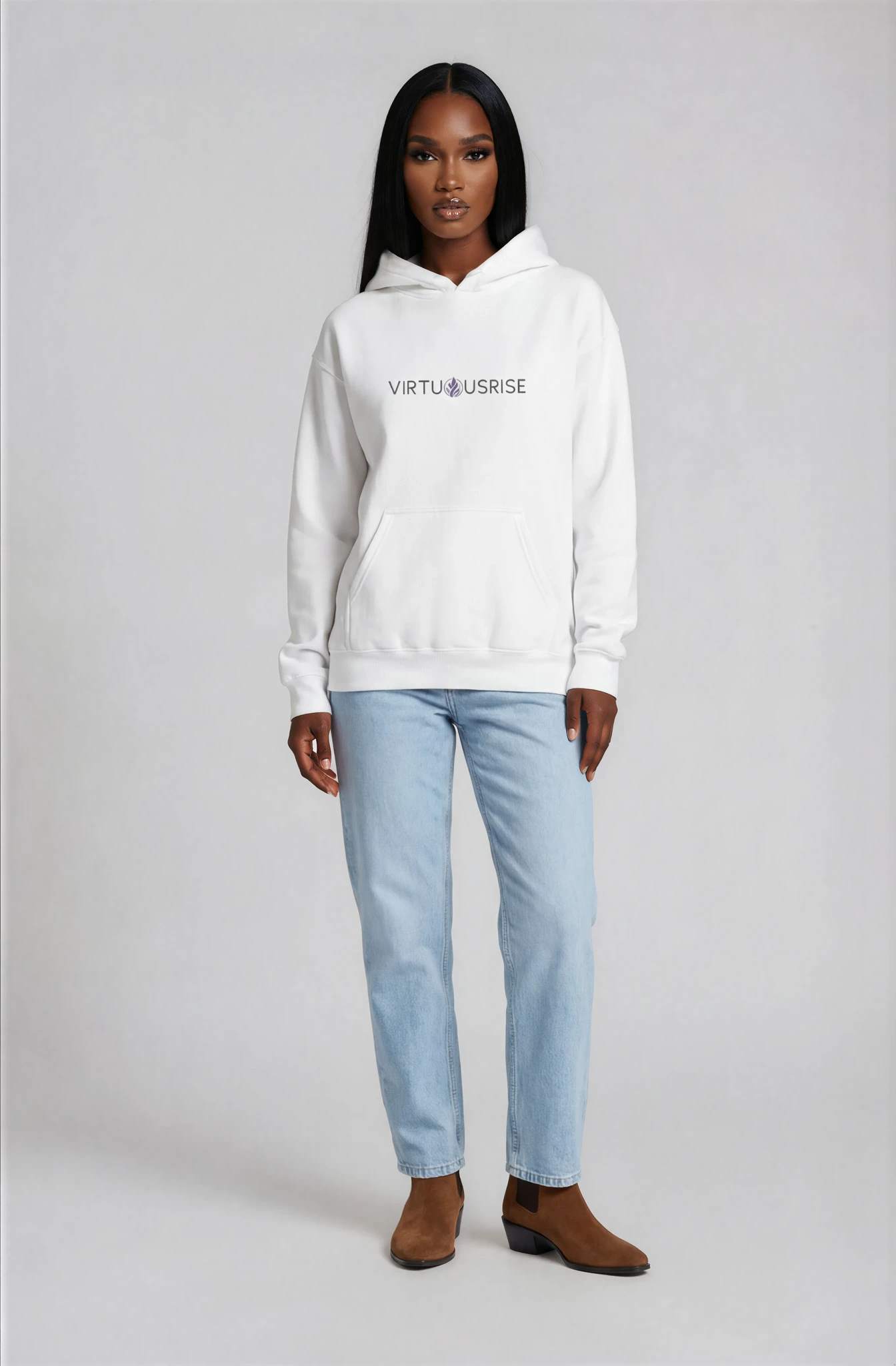 VirtuousRise Signature motivational streetwear hoodie
